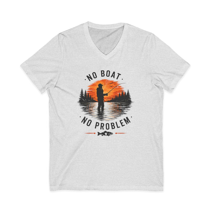 No Boat No Problem Shirt – Sunset Fishing V-Neck