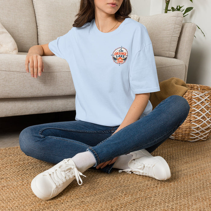 On Orange Lake Time T-Shirt — Retro Lakeside Vacation Tee