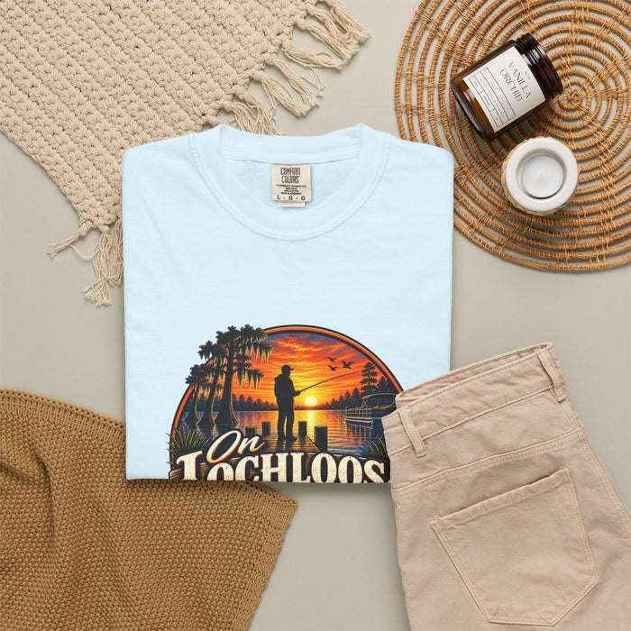 On Lochloosa Time T-Shirt - Vintage Fishing Sunset Tee