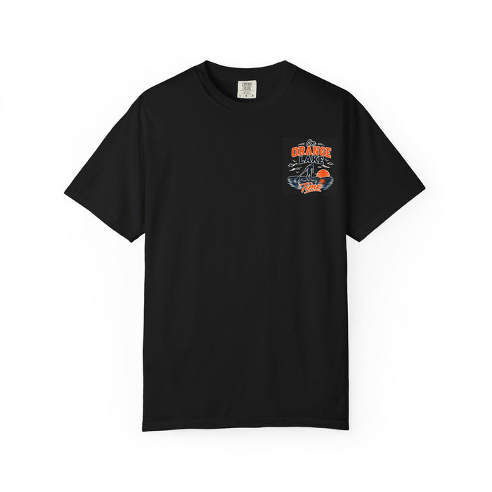 On Orange Lake Time T-Shirt — Fishing Sunset Graphic Tee