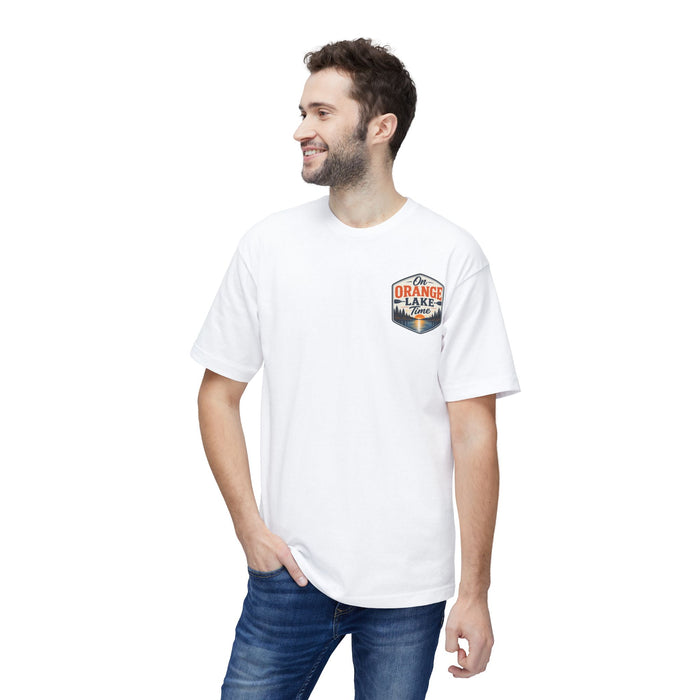 On Orange Lake Time T-Shirt — Lake Sunset Cabin Vibes