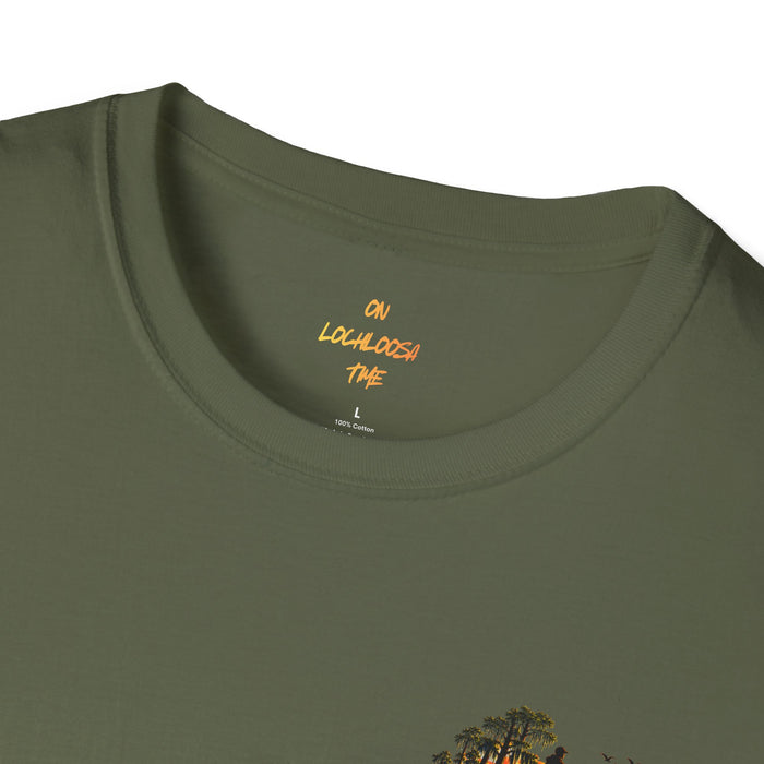 On Lochloosa Time T-Shirt — Fishing Lake Sunset Graphic Tee
