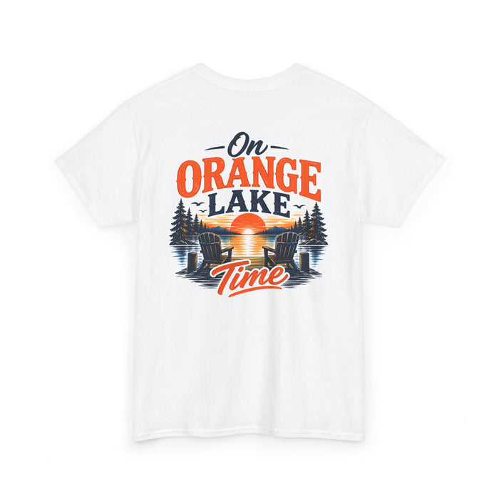 Lake T-Shirt – "On Orange Lake Time" Sunset Graphic Tee