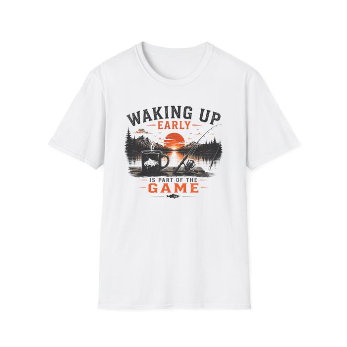 Fishing Sunrise T-Shirt — "Waking Up Early Is Part of the Game"