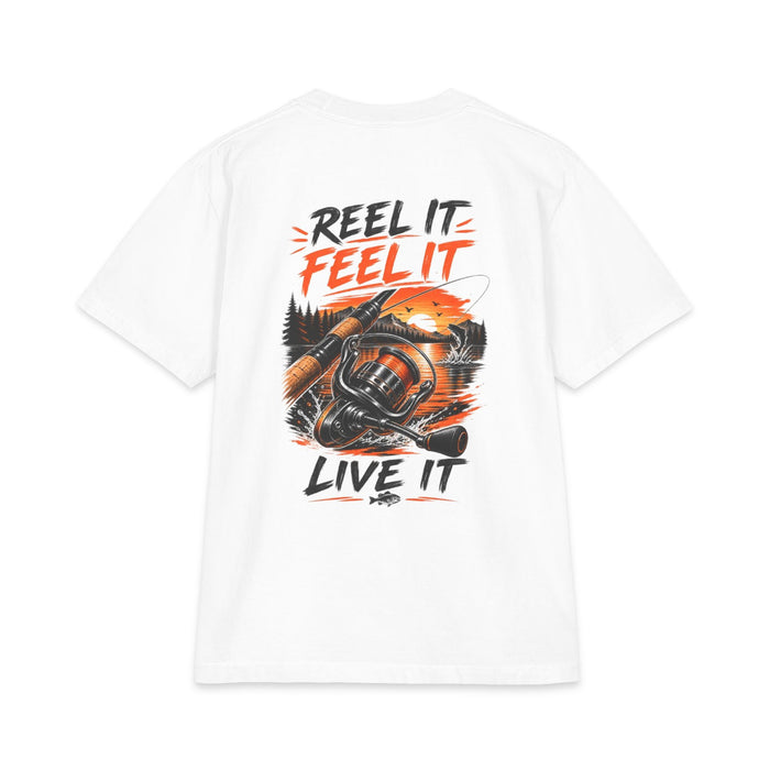 fishing t-shirt for anglers, Reel It, Feel It, Live It Fishing T-Shirt