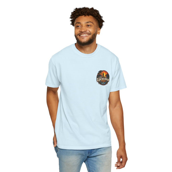 Lochloosa Time Fishing T-Shirt — Sunset Bass Fishing Graphic Tee