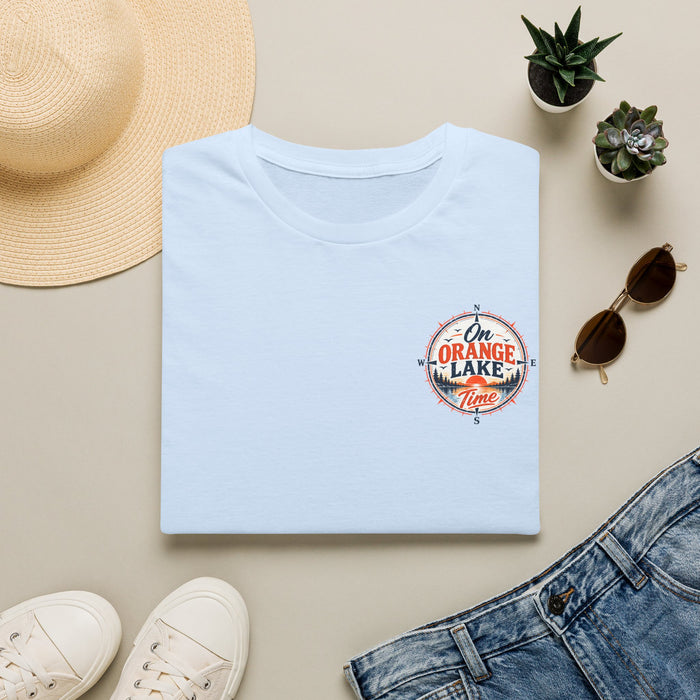 On Orange Lake Time T-Shirt — Retro Lakeside Vacation Tee