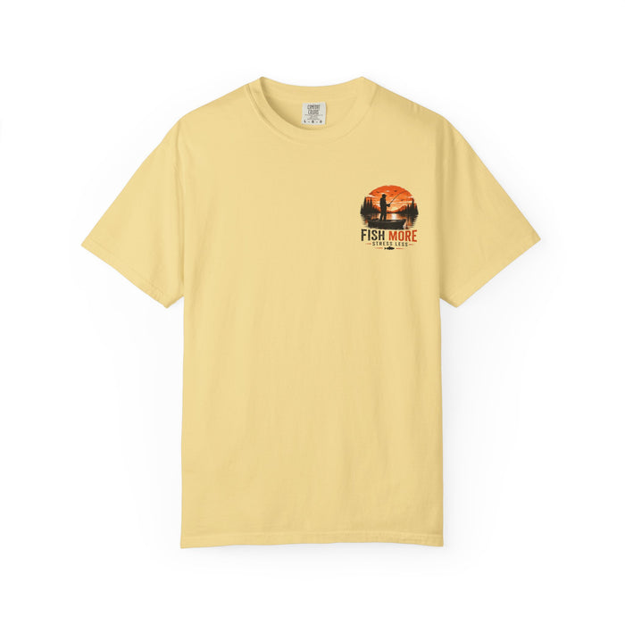 Fish More Stress Less Shirt – Sunset Fishing Tee