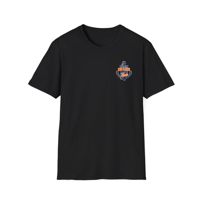 Anchor Logo T-Shirt — 'Orange Lake' Nautical Pocket Tee