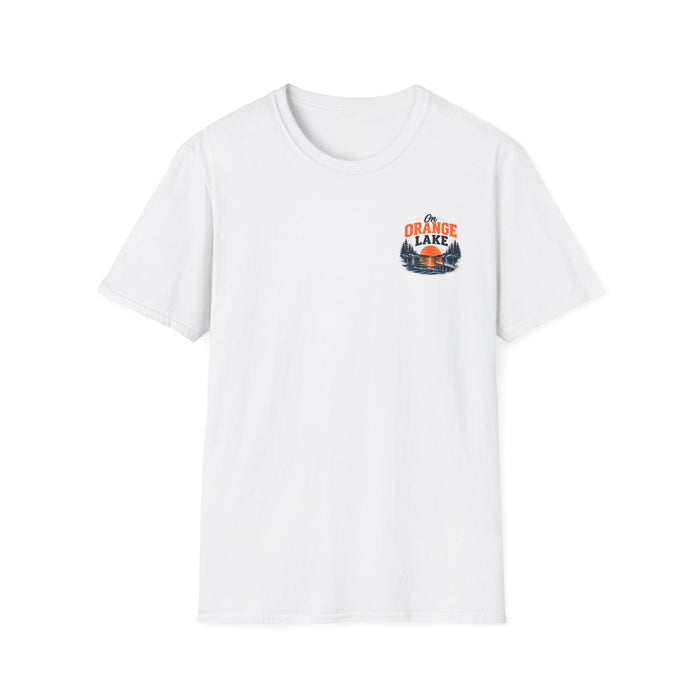 On Orange Lake T-Shirt — Sunset Lake Graphic Tee