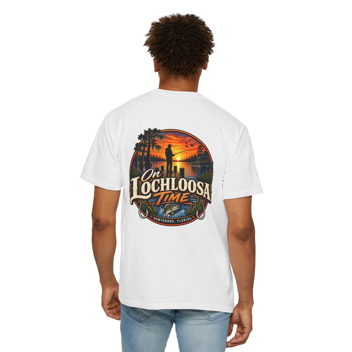 Lochloosa Time Fishing T-Shirt — Sunset Bass Fishing Graphic Tee