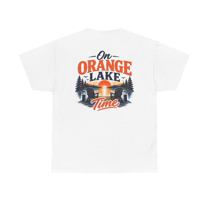 Lake T-Shirt – "On Orange Lake Time" Sunset Graphic Tee