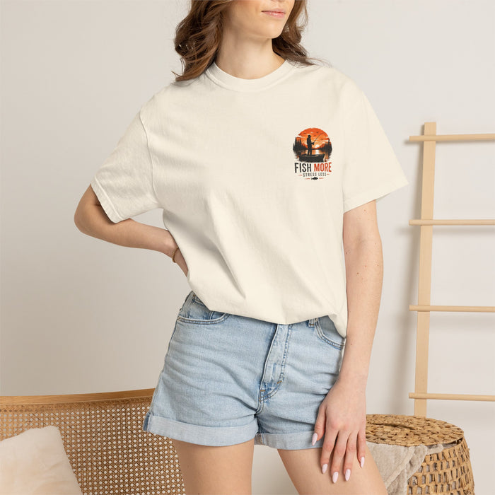 Fish More Stress Less Shirt – Sunset Fishing Tee
