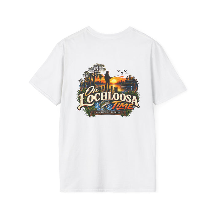 On Lochloosa Time T-Shirt — Fishing Lake Sunset Graphic Tee