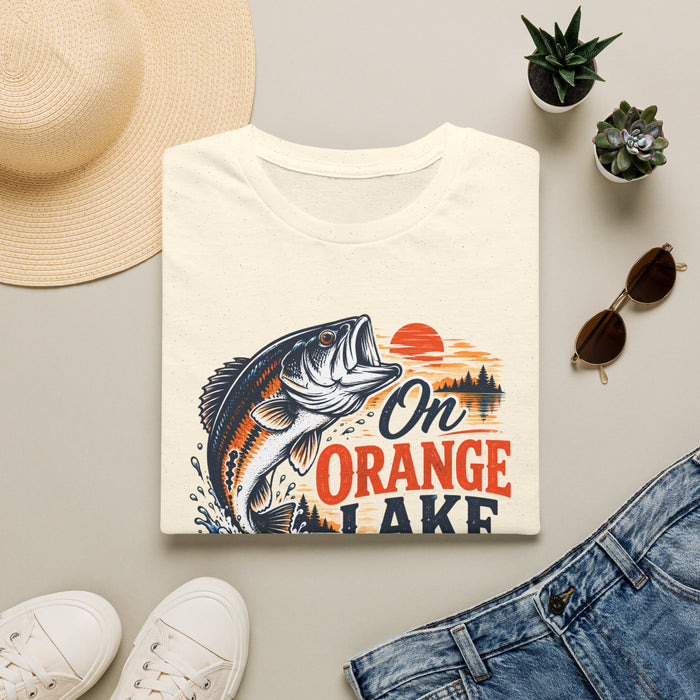 Fishing T-Shirt — "On Orange Lake Time" Bass Graphic Tee