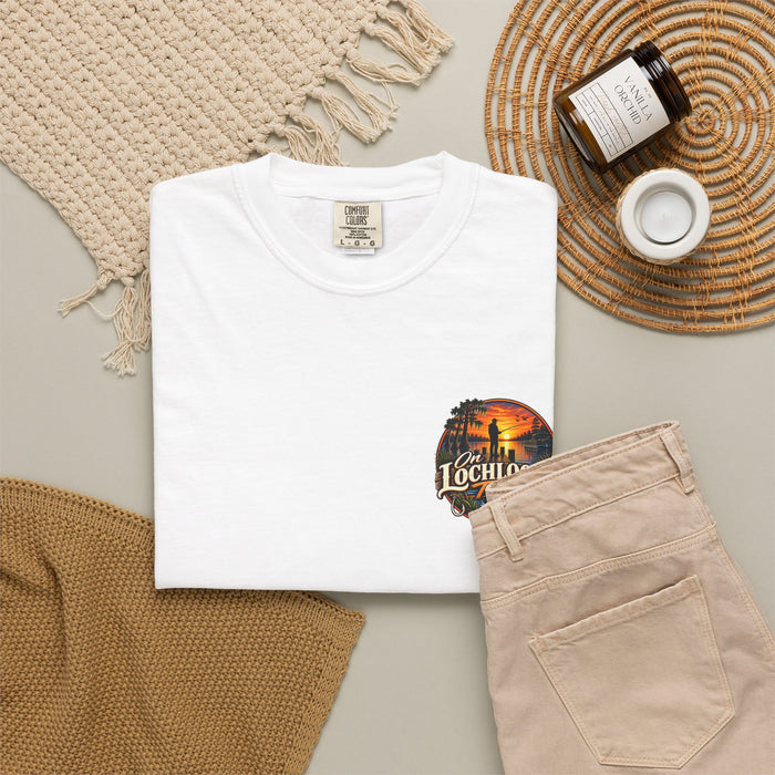 Lochloosa Time Fishing T-Shirt — Sunset Bass Fishing Graphic Tee