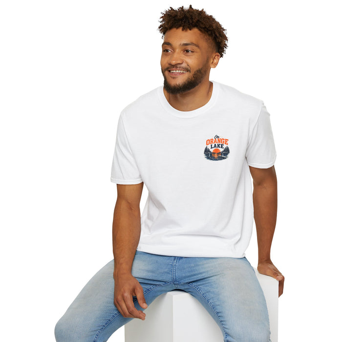 On Orange Lake T-Shirt — Sunset Lake Graphic Tee