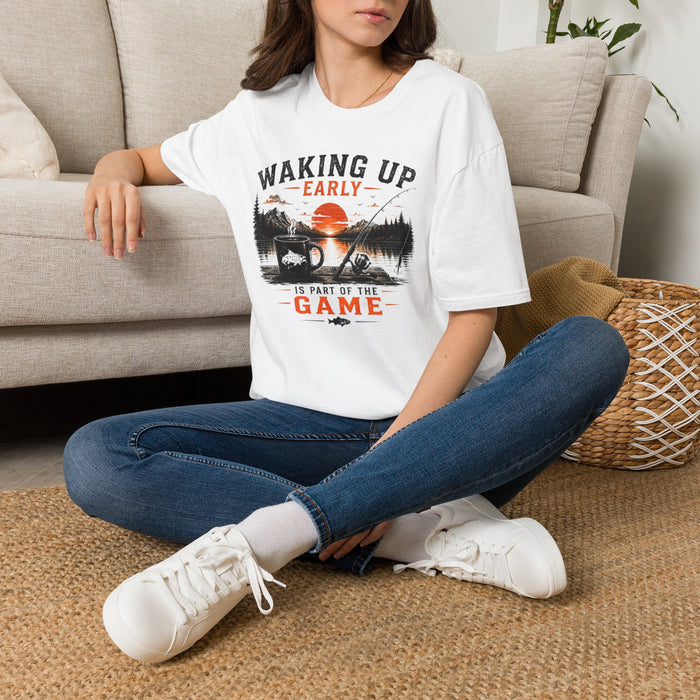 Fishing Sunrise T-Shirt — "Waking Up Early Is Part of the Game"