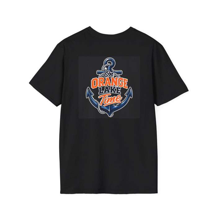 Anchor Logo T-Shirt — 'Orange Lake' Nautical Pocket Tee