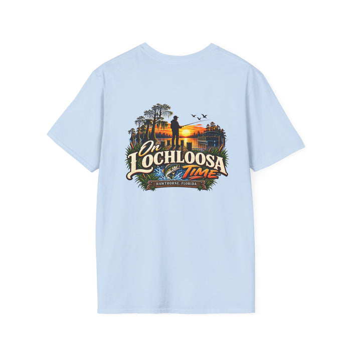 On Lochloosa Time T-Shirt — Fishing Lake Sunset Graphic Tee