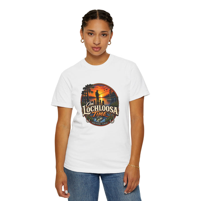 On Lochloosa Time T-Shirt - Vintage Fishing Sunset Tee