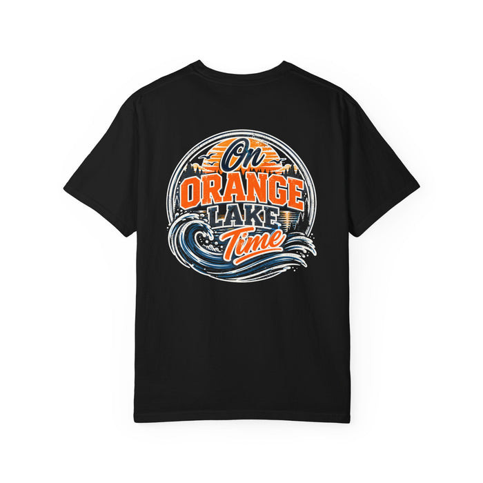 Orange Time Graphic T-Shirt — Surf Wave Logo Tee