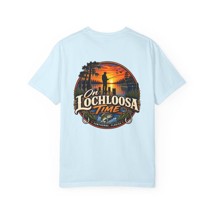 Lochloosa Time Fishing T-Shirt — Sunset Bass Fishing Graphic Tee