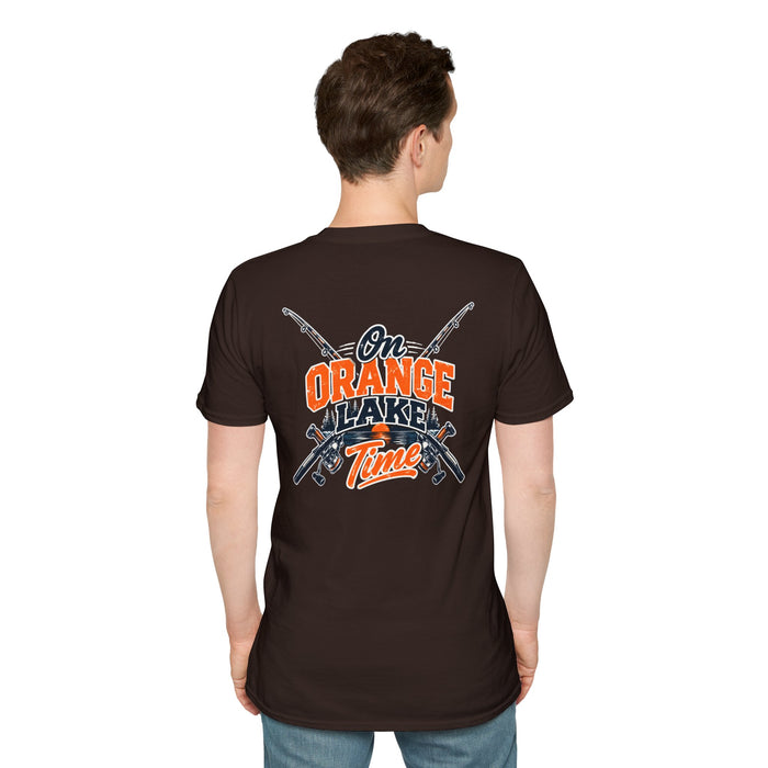 Fishing T-Shirt — 'Orange Flaker Time' Retro Angler Tee