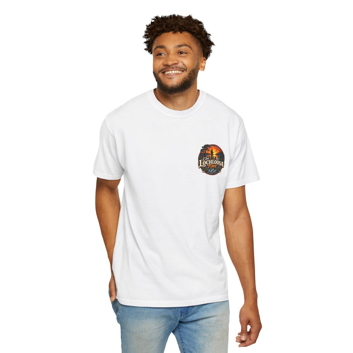 Lochloosa Time Fishing T-Shirt — Sunset Bass Fishing Graphic Tee