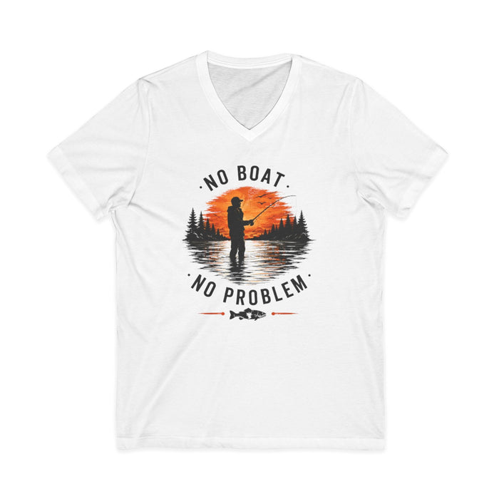 No Boat No Problem Shirt – Sunset Fishing V-Neck