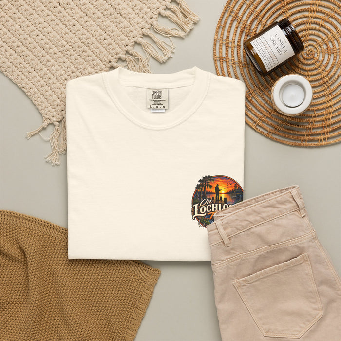 Lochloosa Time Fishing T-Shirt — Sunset Bass Fishing Graphic Tee