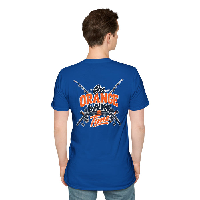Fishing T-Shirt — 'Orange Flaker Time' Retro Angler Tee