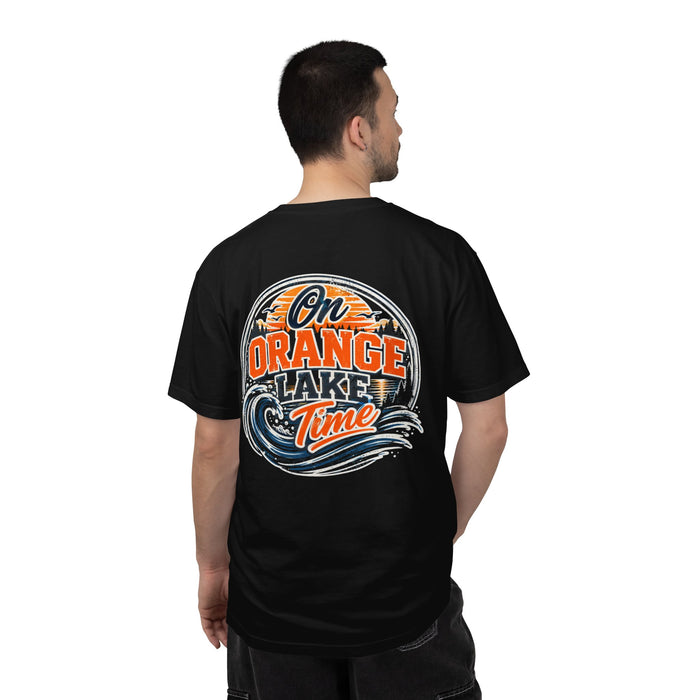 Orange Time Graphic T-Shirt — Surf Wave Logo Tee