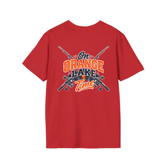 Fishing T-Shirt — 'Orange Flaker Time' Retro Angler Tee