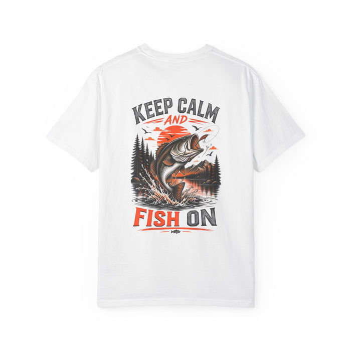 Bass Fishing Graphic Tee - Keep Calm and Fish On T-Shirt