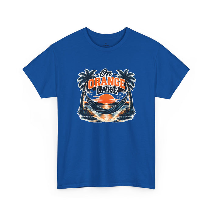 On Orange Lake Sunset T-Shirt — Tropical Palm Beach Vacation Tee