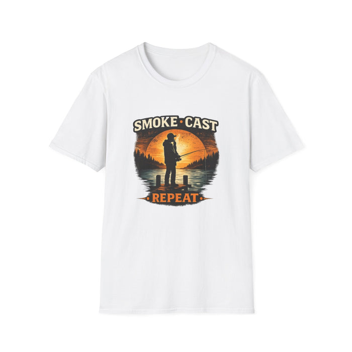 Smoke Cast Fishing Shirt – Vintage Sunset Angler Tee