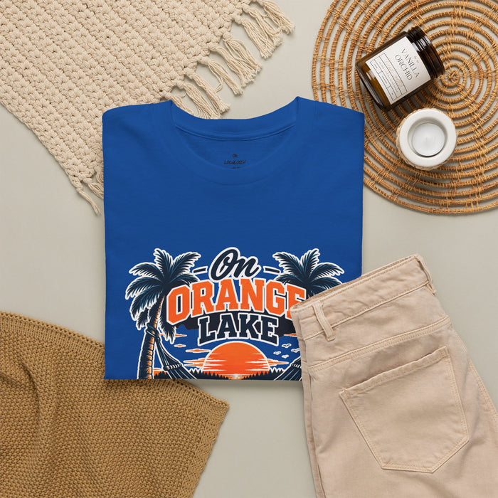 On Orange Lake Sunset T-Shirt — Tropical Palm Beach Vacation Tee