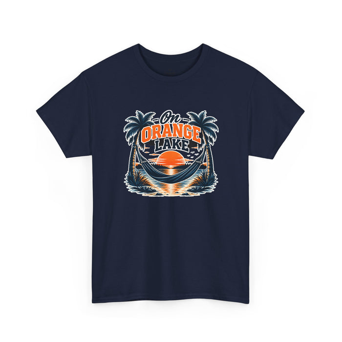 On Orange Lake Sunset T-Shirt — Tropical Palm Beach Vacation Tee