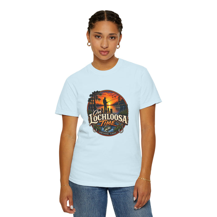 On Lochloosa Time T-Shirt - Vintage Fishing Sunset Tee