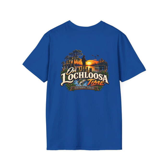 On Lochloosa Time T-Shirt — Fishing Lake Sunset Graphic Tee