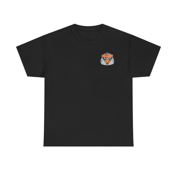 Lakefront Camping T-Shirt — "On Orange Lake" Vintage Sunset Tee