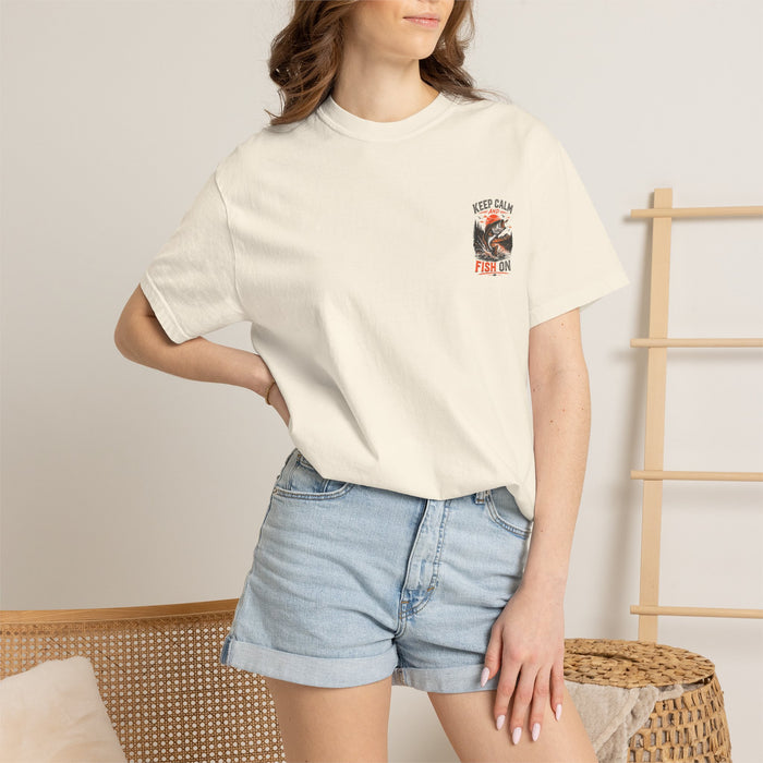 Bass Fishing Graphic Tee - Keep Calm and Fish On T-Shirt