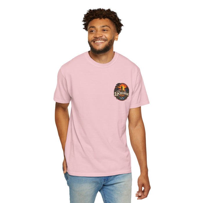 Lochloosa Time Fishing T-Shirt — Sunset Bass Fishing Graphic Tee