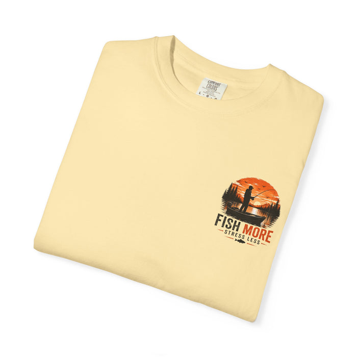 Fish More Stress Less Shirt – Sunset Fishing Tee