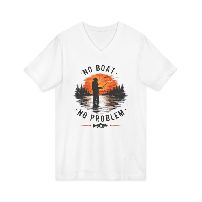 No Boat No Problem Shirt – Sunset Fishing V-Neck