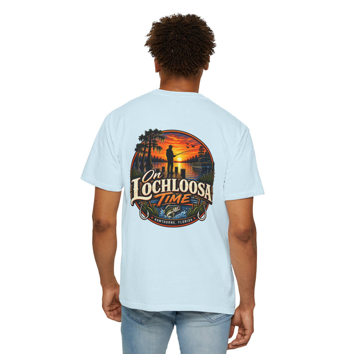 Lochloosa Time Fishing T-Shirt — Sunset Bass Fishing Graphic Tee