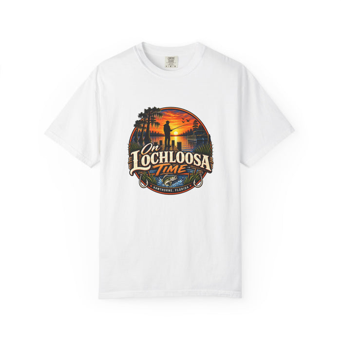 On Lochloosa Time T-Shirt - Vintage Fishing Sunset Tee