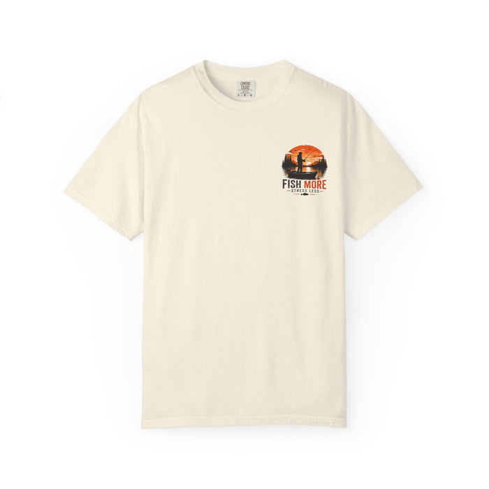 Fish More Stress Less Shirt – Sunset Fishing Tee