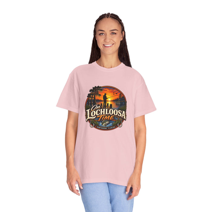 On Lochloosa Time T-Shirt - Vintage Fishing Sunset Tee